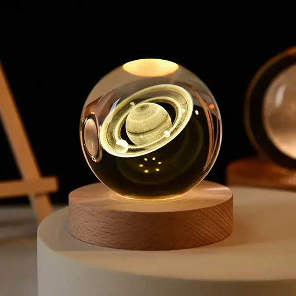 AstroSphere Crystal Lamp – Moon Lamp & Saturn Lamp - Image 5