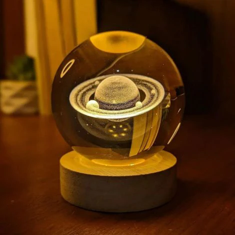 AstroSphere Crystal Lamp – Moon Lamp & Saturn Lamp - Image 6